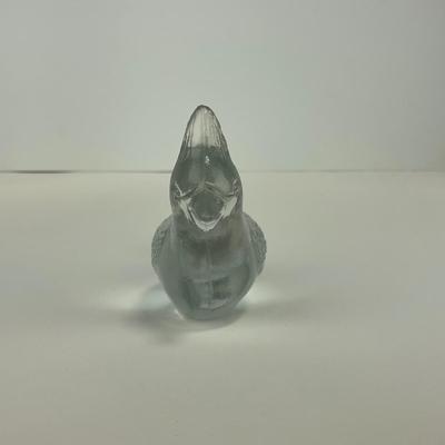 -206- FENTON | Clear Glass Cardinal Bird Figure