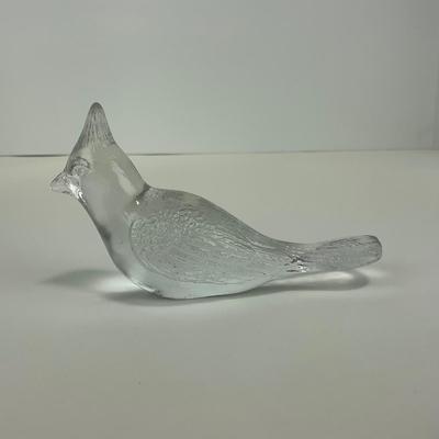 -206- FENTON | Clear Glass Cardinal Bird Figure