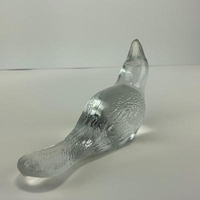 -206- FENTON | Clear Glass Cardinal Bird Figure