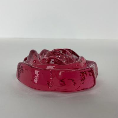 -207- UNMARKED | Pink Rose Paperweight Figure