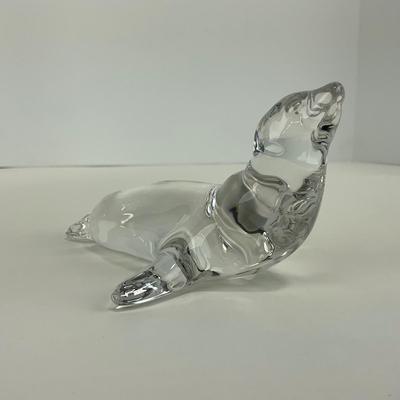 -209- VILLEROY & BOCH | Clear Glass Seal Figure | Marked
