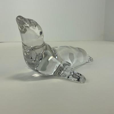 -209- VILLEROY & BOCH | Clear Glass Seal Figure | Marked
