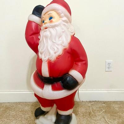 Vintage Christmas Blow Mold Santa Claus