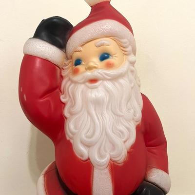 Vintage Christmas Blow Mold Santa Claus