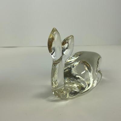 -212- PILGRIM | Clear Glass Whale Paperweight Figure