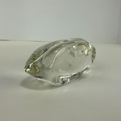 -212- PILGRIM | Clear Glass Whale Paperweight Figure