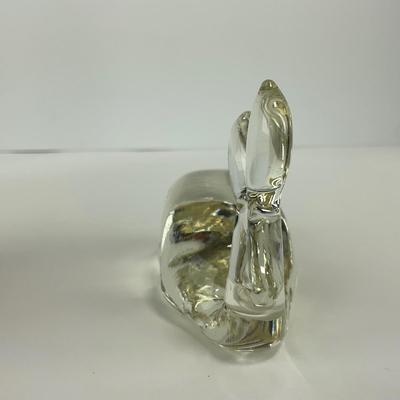 -212- PILGRIM | Clear Glass Whale Paperweight Figure