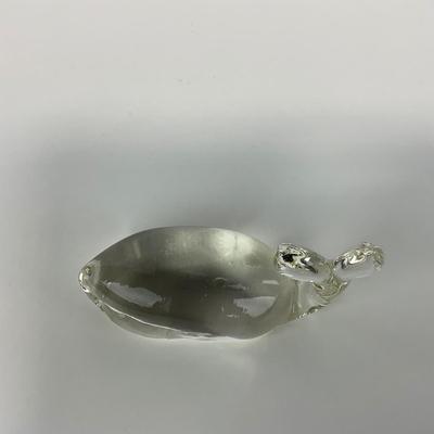 -212- PILGRIM | Clear Glass Whale Paperweight Figure