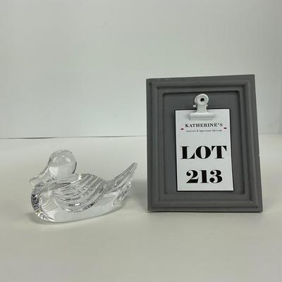 -213- WATERFORD | Lead Glass Crystal Duck Figure | Marked