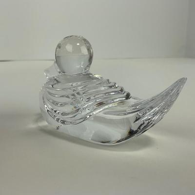 -213- WATERFORD | Lead Glass Crystal Duck Figure | Marked
