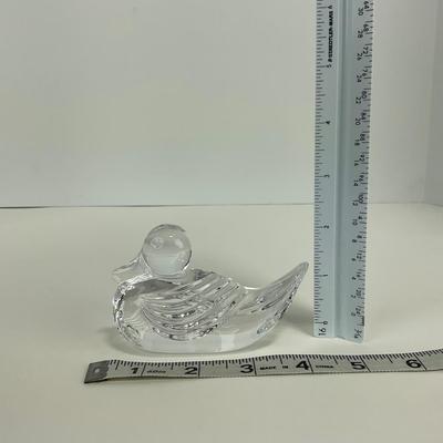-213- WATERFORD | Lead Glass Crystal Duck Figure | Marked