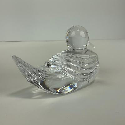 -213- WATERFORD | Lead Glass Crystal Duck Figure | Marked