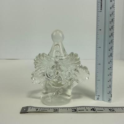 -214- FENTON | Art Glass Clear Glass Clown Figure