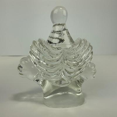 -214- FENTON | Art Glass Clear Glass Clown Figure
