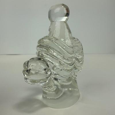-214- FENTON | Art Glass Clear Glass Clown Figure