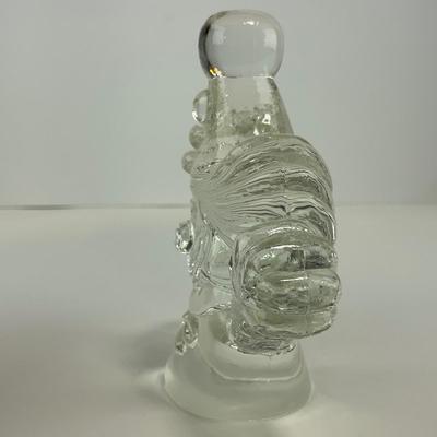 -214- FENTON | Art Glass Clear Glass Clown Figure