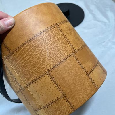 70s faux leather Ice bucket