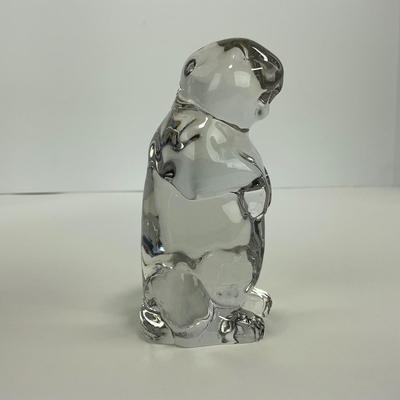 -215- IMPERIAL | Clear Glass Woodchuck Beaver Figure