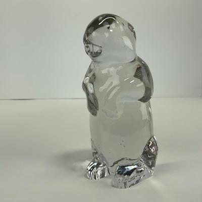 -215- IMPERIAL | Clear Glass Woodchuck Beaver Figure