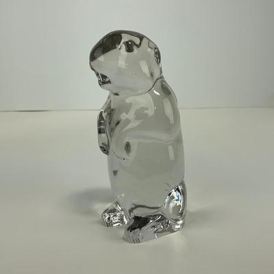 -215- IMPERIAL | Clear Glass Woodchuck Beaver Figure