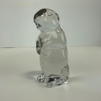 -215- IMPERIAL | Clear Glass Woodchuck Beaver Figure