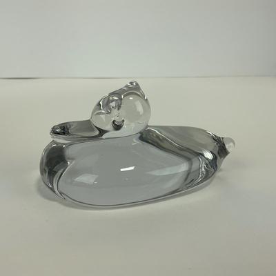 -217- COLLECTIBLE | Clear Glass Duck Figure