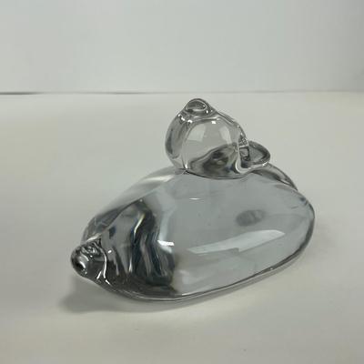 -217- COLLECTIBLE | Clear Glass Duck Figure