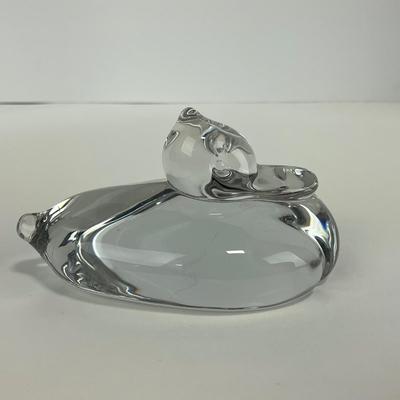 -217- COLLECTIBLE | Clear Glass Duck Figure