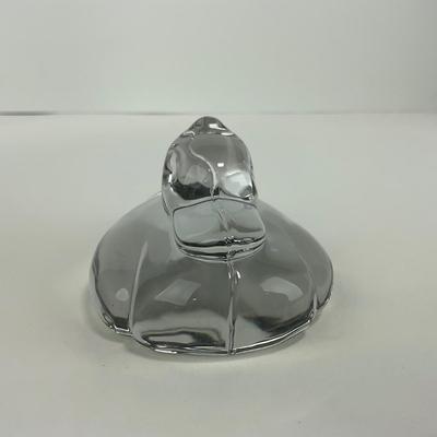 -217- COLLECTIBLE | Clear Glass Duck Figure