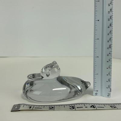 -217- COLLECTIBLE | Clear Glass Duck Figure