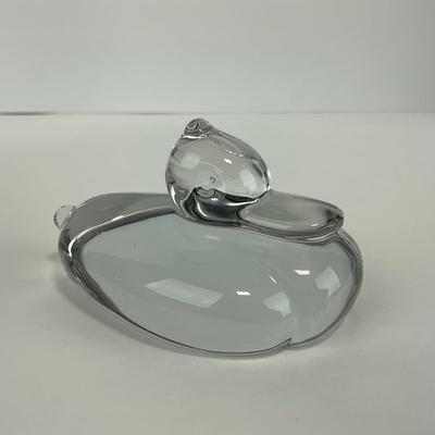 -217- COLLECTIBLE | Clear Glass Duck Figure