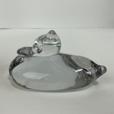 -217- COLLECTIBLE | Clear Glass Duck Figure