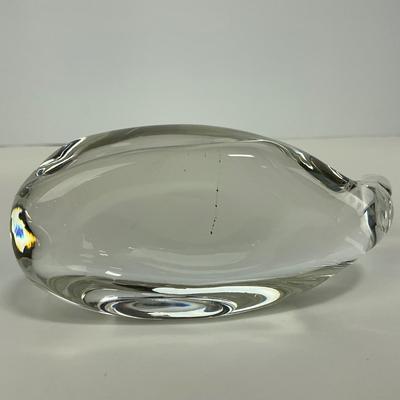 -218- PILGRIM | Clear Glass Whale paperweight Figure