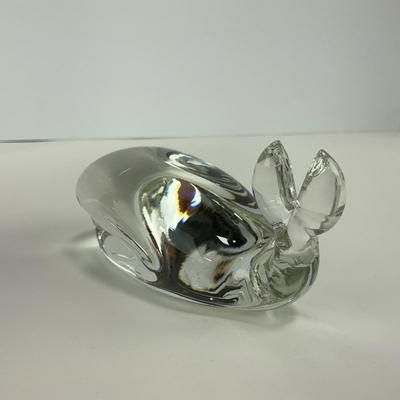 -218- PILGRIM | Clear Glass Whale paperweight Figure