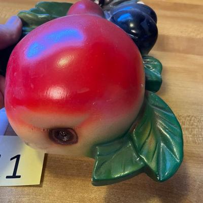 Antique Chalkware Pear String holder