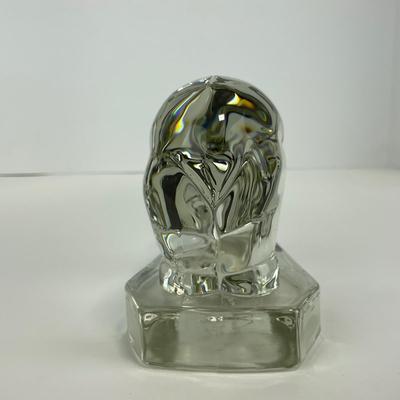 -219- NEW MARTINSVILLE | Clear Glass Polar Bear Bookend