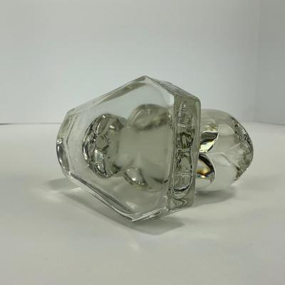 -219- NEW MARTINSVILLE | Clear Glass Polar Bear Bookend