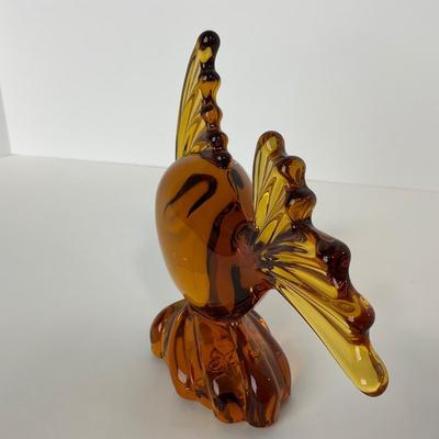 -220- VIKING | Amber Mid Century Angel Fish Figure