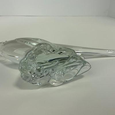 -221- HEISEY | Clear Glass Ringneck Pheasant Figure