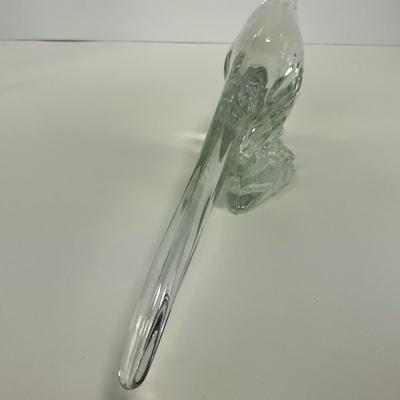 -221- HEISEY | Clear Glass Ringneck Pheasant Figure