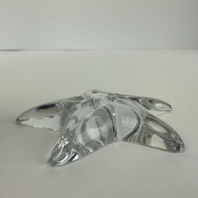 -223- BACCARAT | France Crystal Starfish Paperweight Figure | Marked