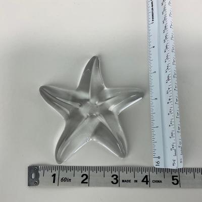-223- BACCARAT | France Crystal Starfish Paperweight Figure | Marked