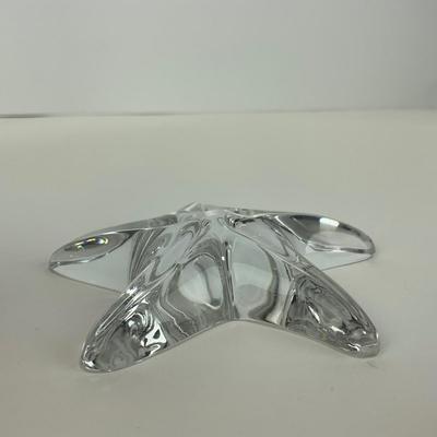 -223- BACCARAT | France Crystal Starfish Paperweight Figure | Marked