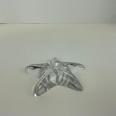 -223- BACCARAT | France Crystal Starfish Paperweight Figure | Marked