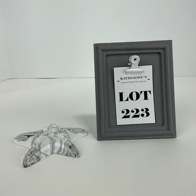 -223- BACCARAT | France Crystal Starfish Paperweight Figure | Marked