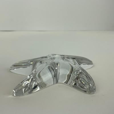 -223- BACCARAT | France Crystal Starfish Paperweight Figure | Marked