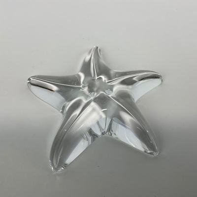 -223- BACCARAT | France Crystal Starfish Paperweight Figure | Marked