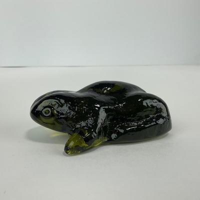-224- PILGIM | Green Frog Paperweight Figure