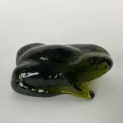-224- PILGIM | Green Frog Paperweight Figure