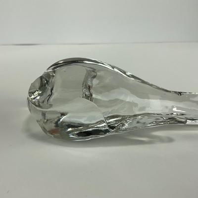 -225- FENTON | Clear Glass Happiness Bird Long Tail Figure